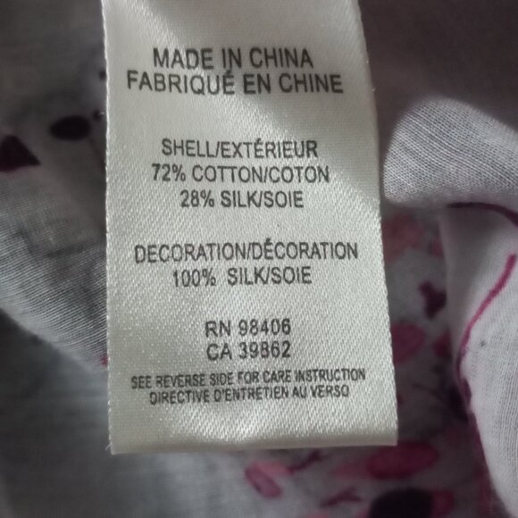 THEORY silk+cotton thin print blouse - Picture 9 of 10